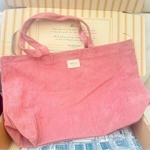 New Sézane Pink Tote - Limited edition, corduroy